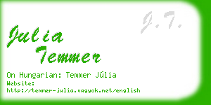 julia temmer business card